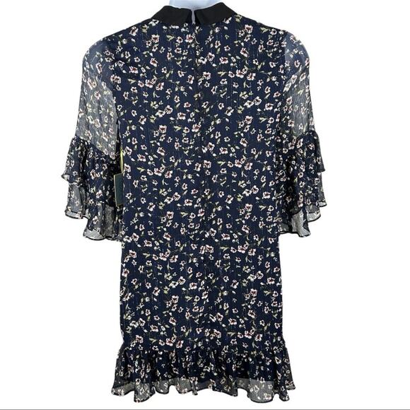 CeCe Luxe Floral Bohemian Ruffle Dress Midnight Bloom NWT Size M - Picture 11 of 14